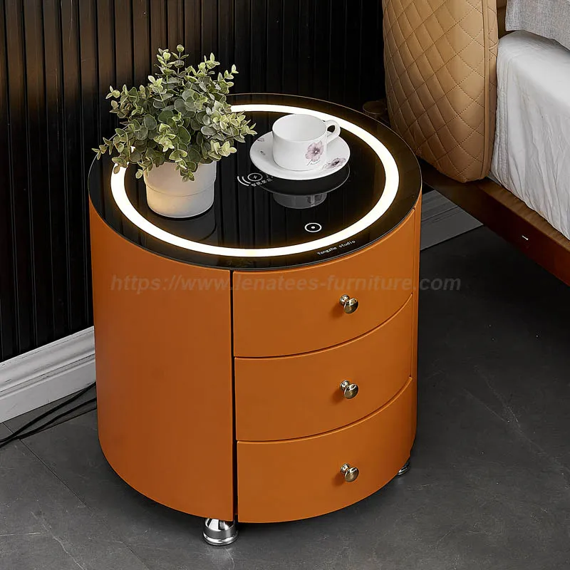Luxury Bedroom Storage Nightstand
