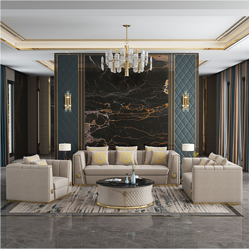 Luxury Style Fabric Living Room Sofa