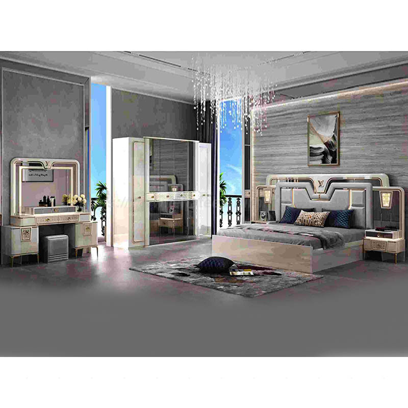 Conjunto de móveis de quarto de designer minimalista em estilo turco