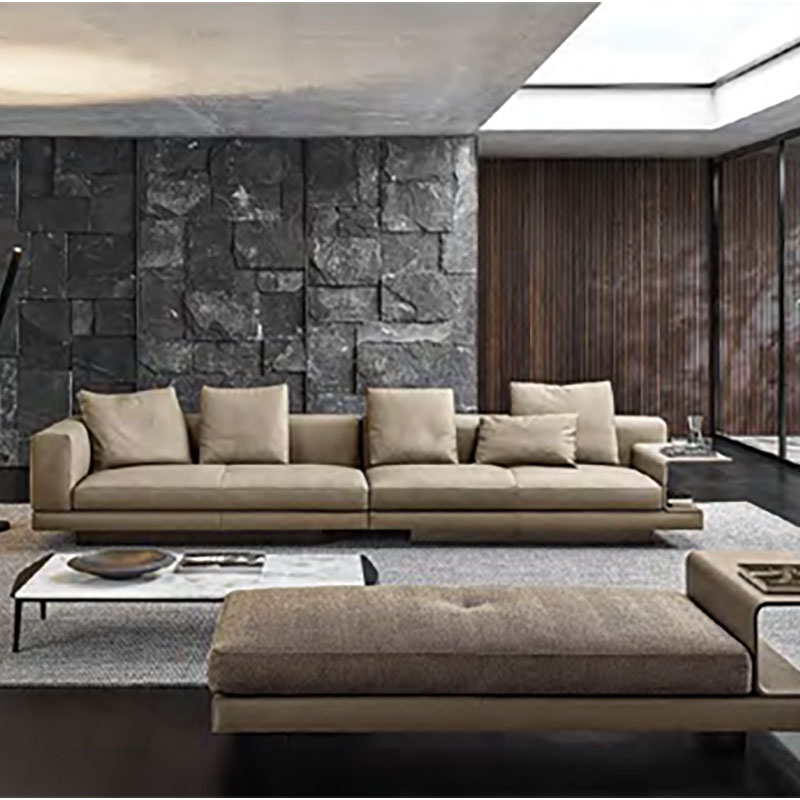 Sofá moderno de la sala de estar de la tela de la simulación de la superficie de contacto