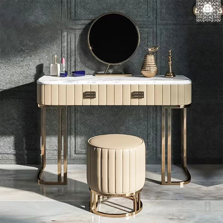 Table Vanaty en matériau moderne pour fille en marbre