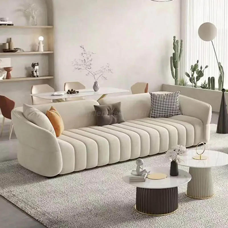 Moderne enkel stue stof sofa