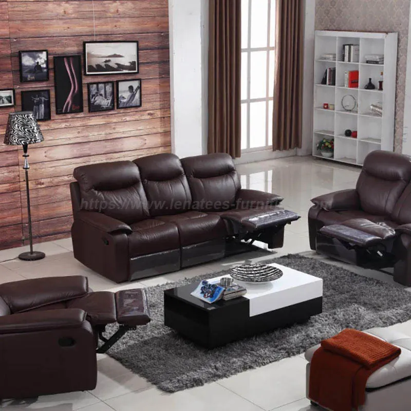 New Leather 6 Seater Electric Recliner Sofa