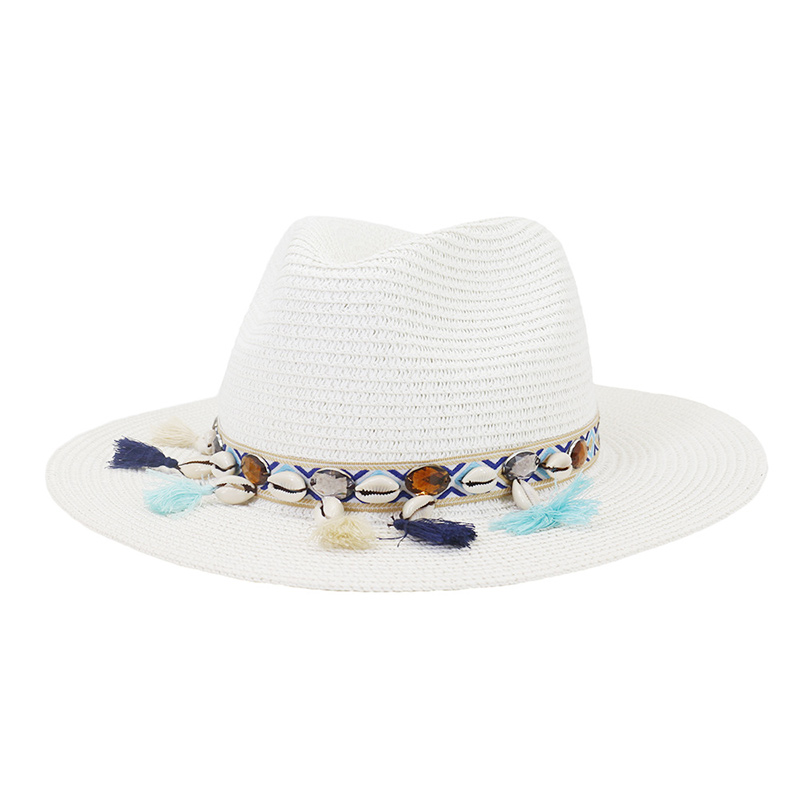 Shell Tassuel Panama Sun Straw Hat