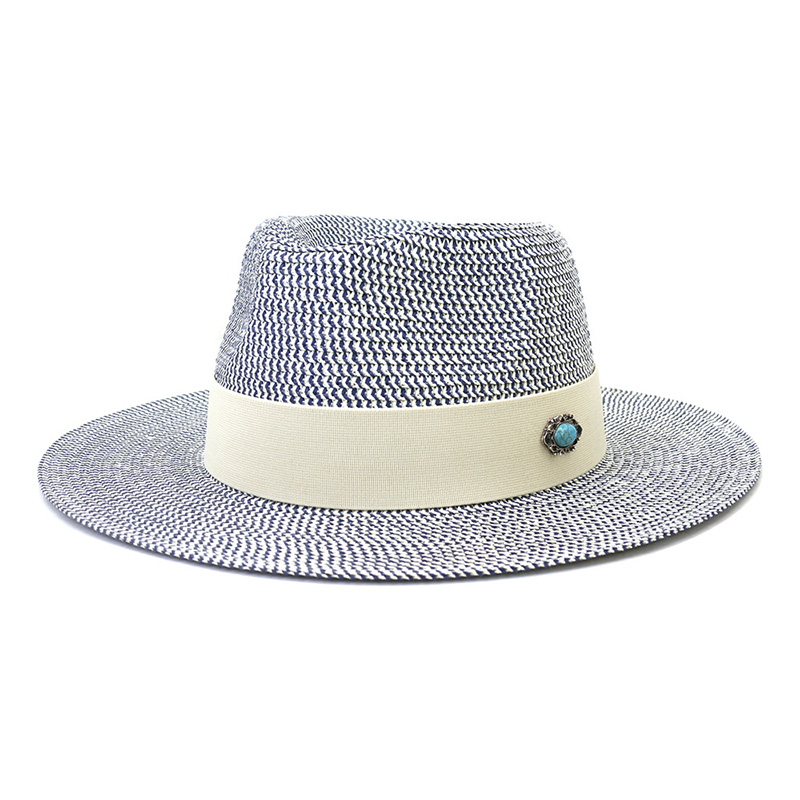 Custom Badge Fedora Straw Hat