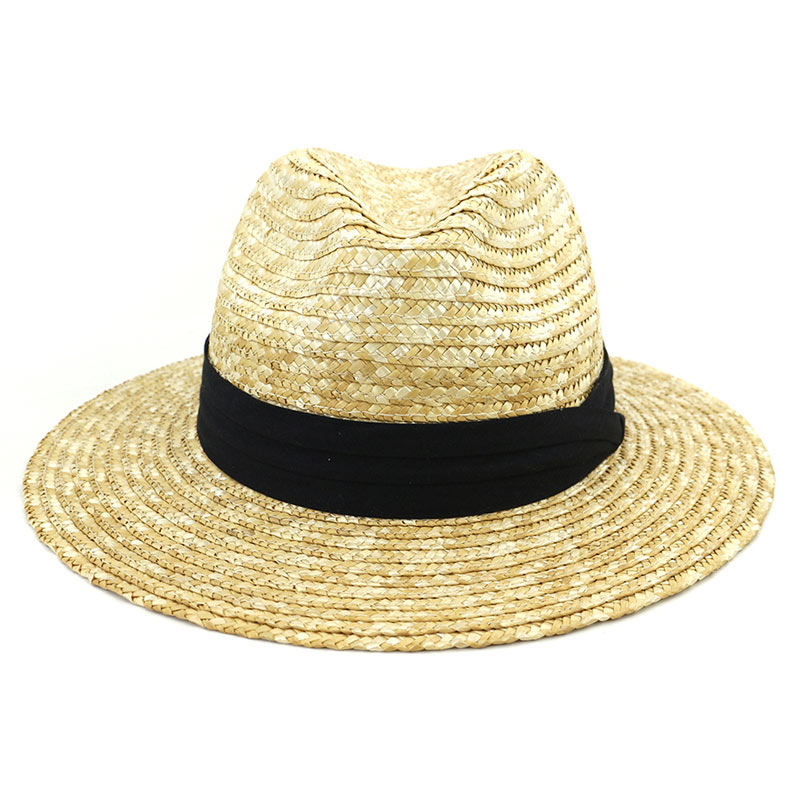 Cappello Fedora in paglia di grano naturale personalizzato