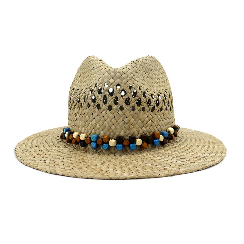 Beach Sun Protect Cappello da sole Fedora in paglia al 100%.