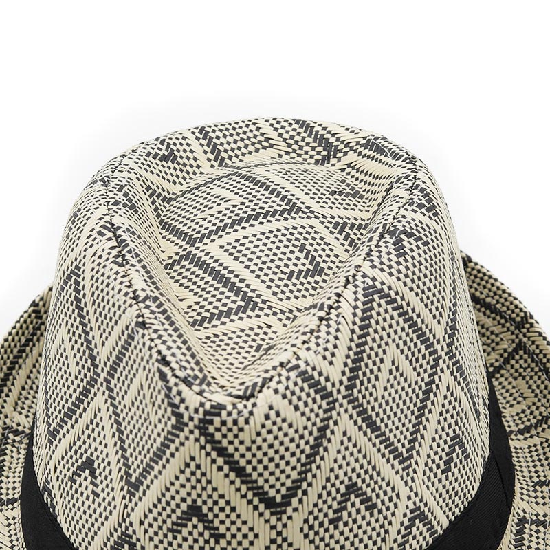 British Short Brim Checker Trilby Sun Hat