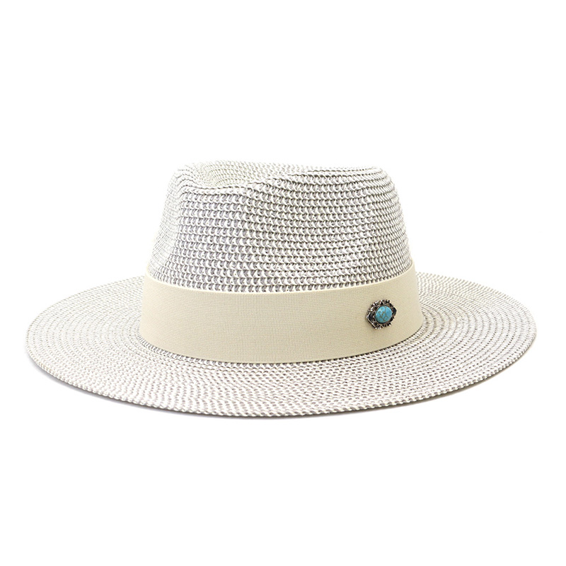 Cappello di paglia Fedora distintivo personalizzato