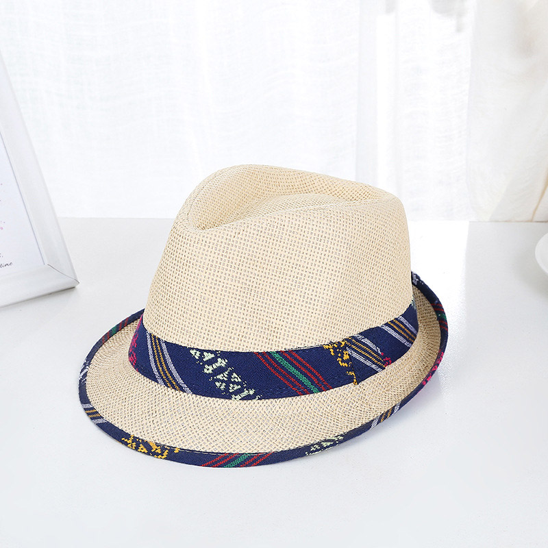Cheap Ethnic Summer Breathable Straw Trilby Hat