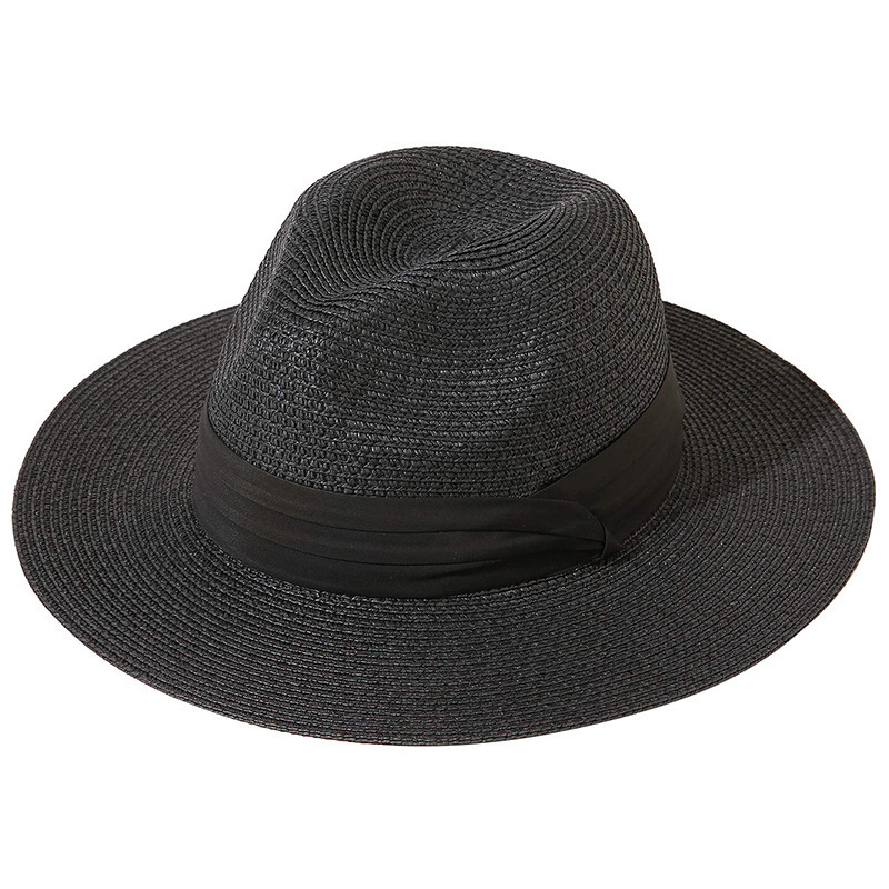 Wholesale Plain Pure Fedora Sun Straw Hat