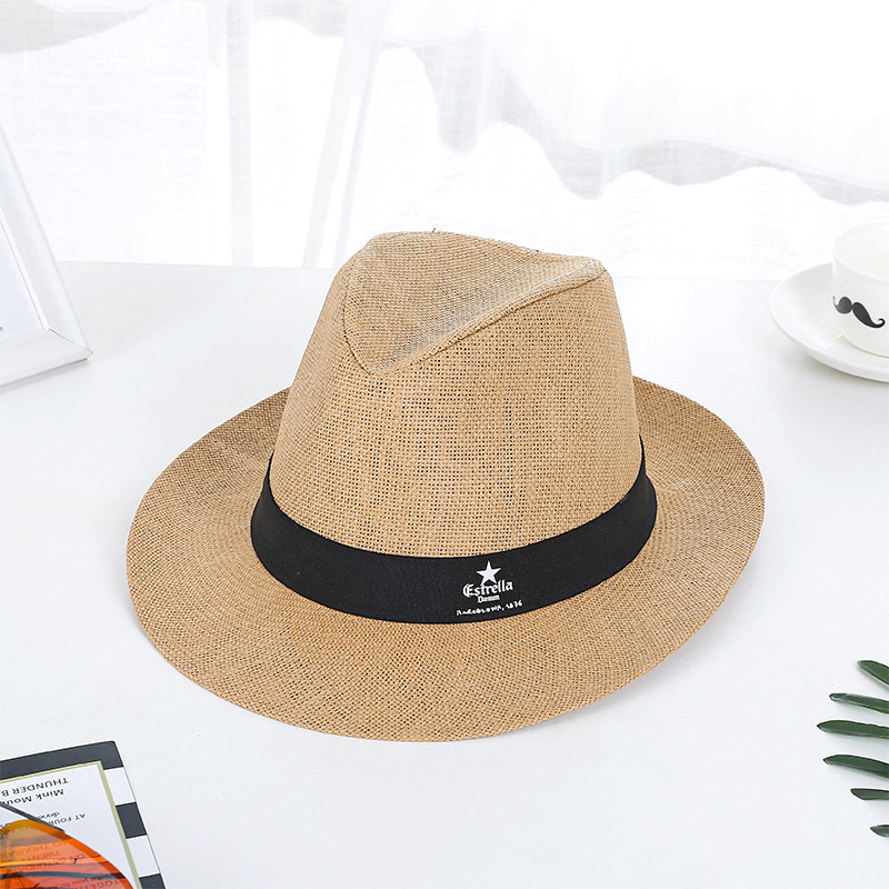 Cappello di paglia Fedora con logo stampato personalizzato per eventi