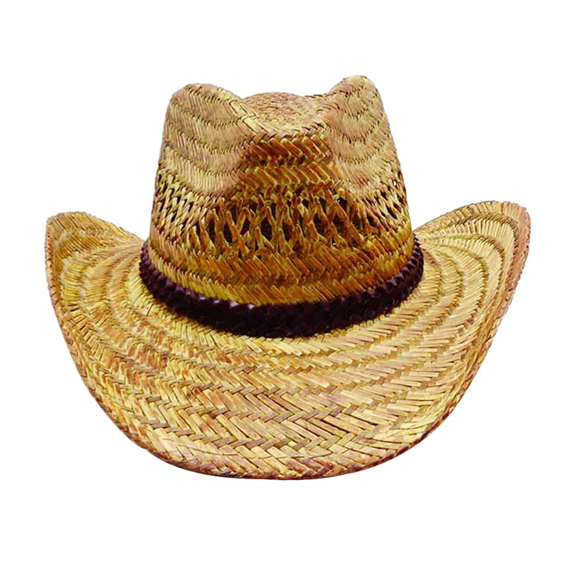 Cappello da cowboy da uomo in paglia vuota