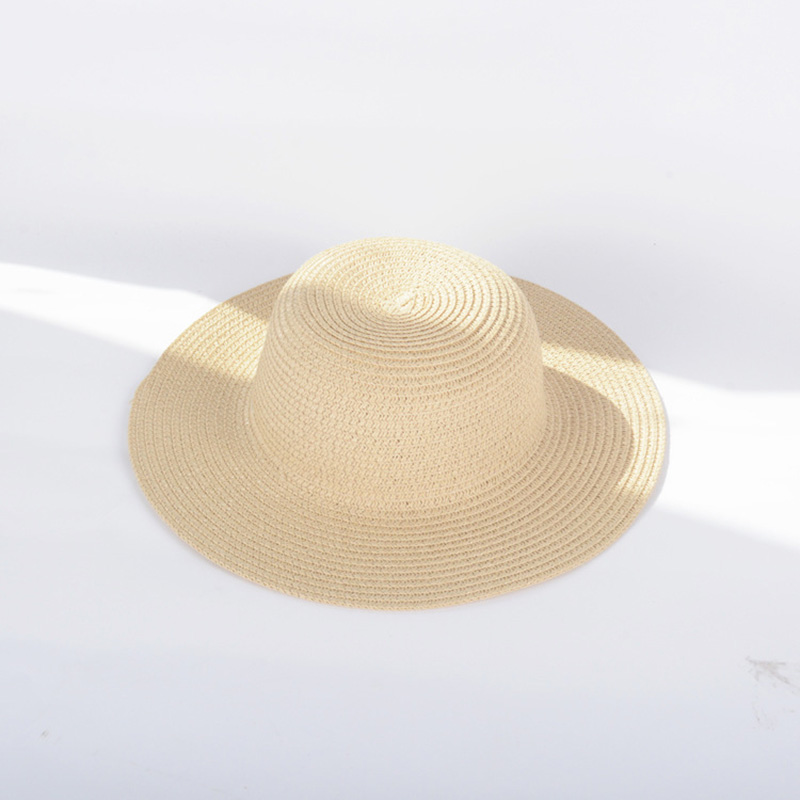 Cappello di paglia da sole floscio multicolore in bianco fai-da-te