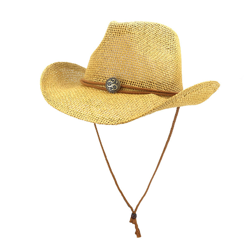 Aikuisten Sun Straw Western Cowboy Hat