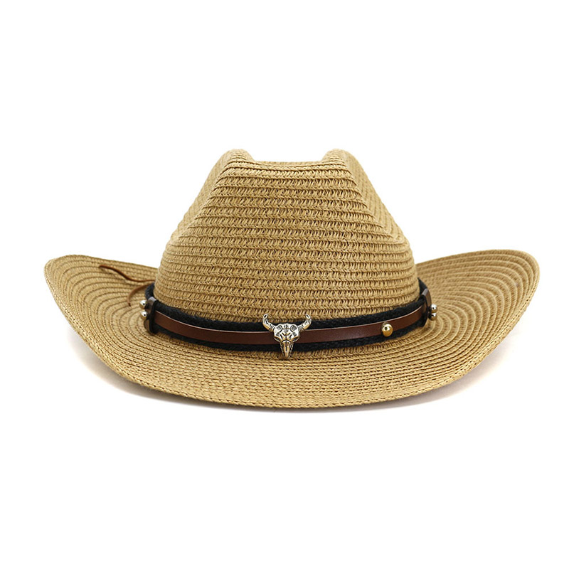 Cappello di paglia da cowboy Bull Band
