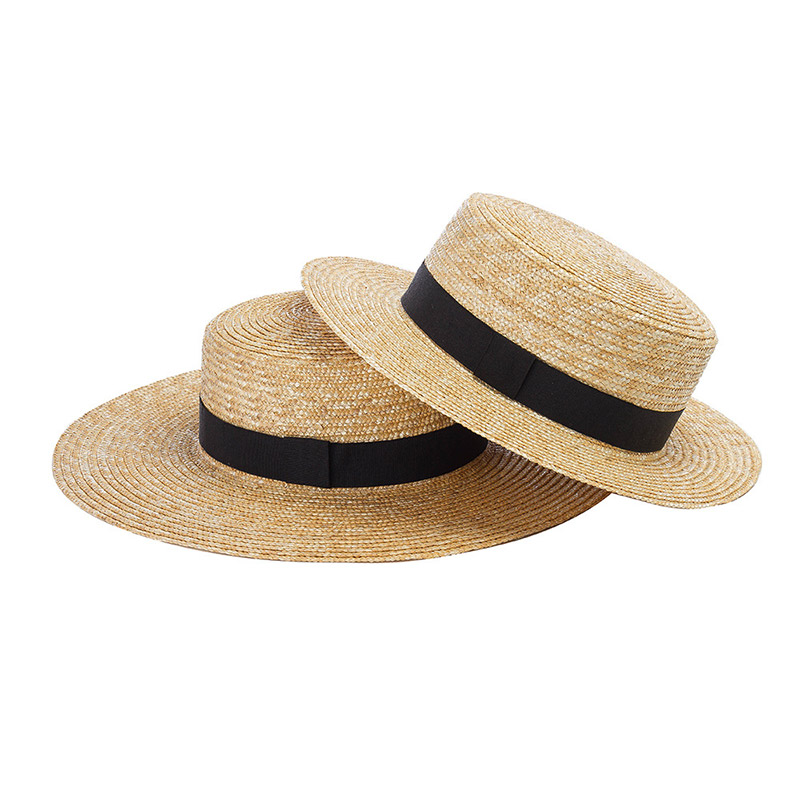 Wheat Straw Boater Hat