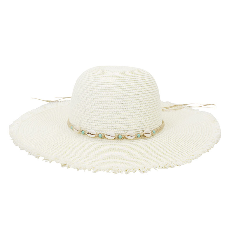 Elegante Shell Band Beach Lady Floppy Sombrero