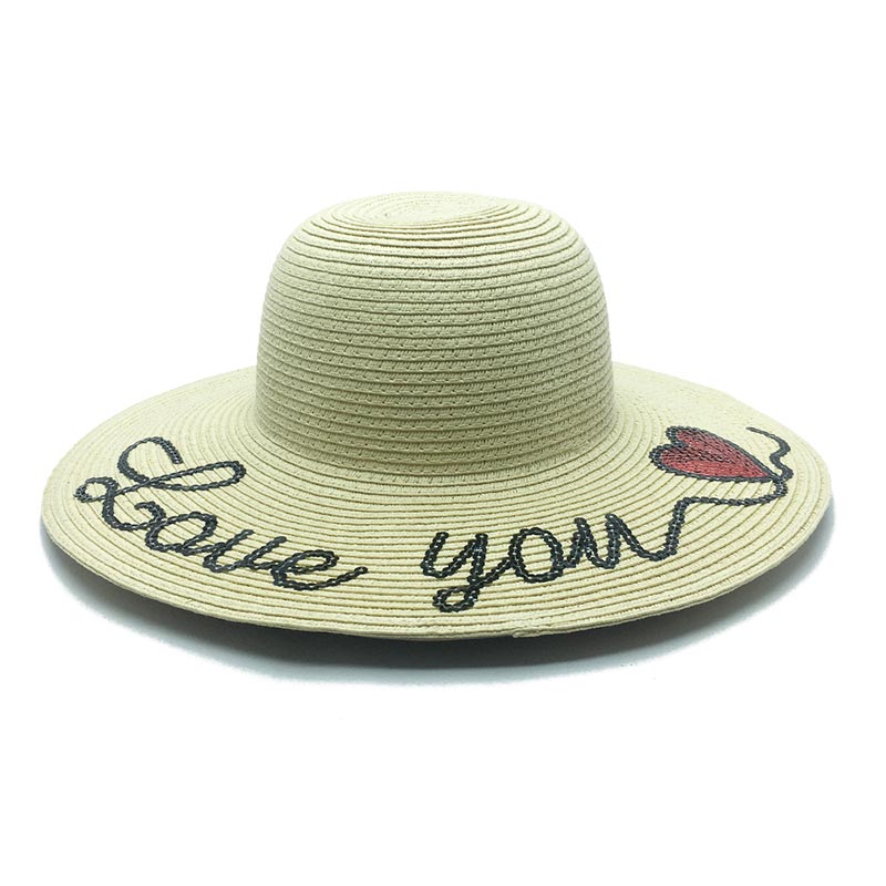 Ilmainen logo Seaside Short Brim Lady Sun Staw Hat