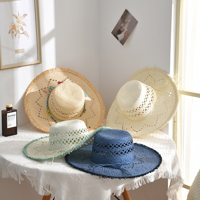 2023 New Straw Woven Packable Floppy Straw Hat