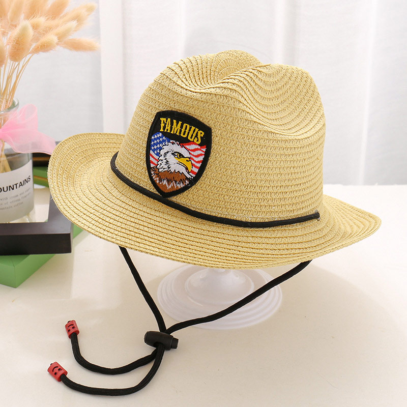 Słomkowy kapelusz kowbojski dla dzieci z niestandardowym logo