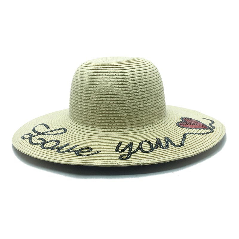 Ilmainen logo Seaside Short Brim Lady Sun Staw Hat