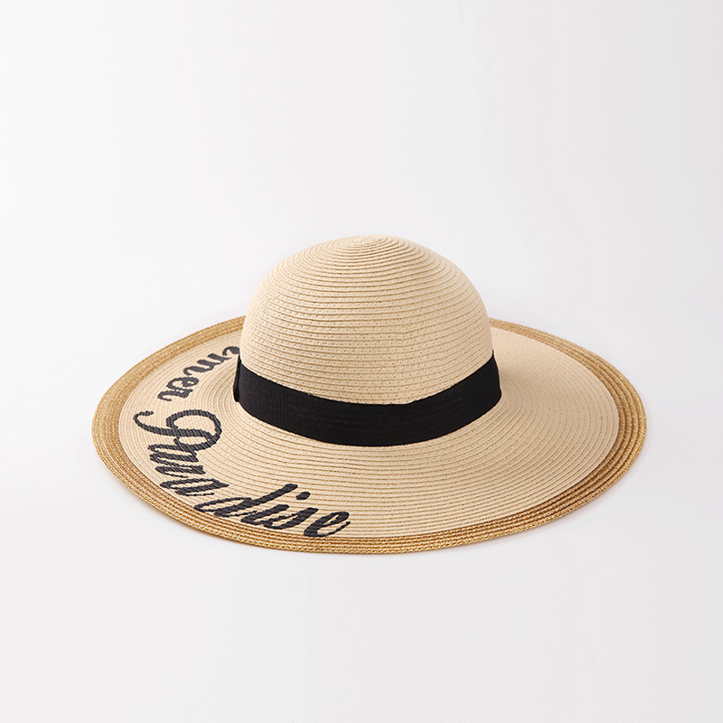 Cappello di paglia da spiaggia con logo stampato personalizzato per eventi