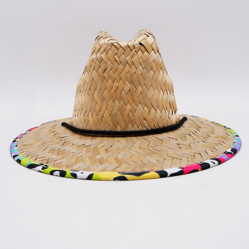 Kids Rush Straw Leopard Lifeguard Hat
