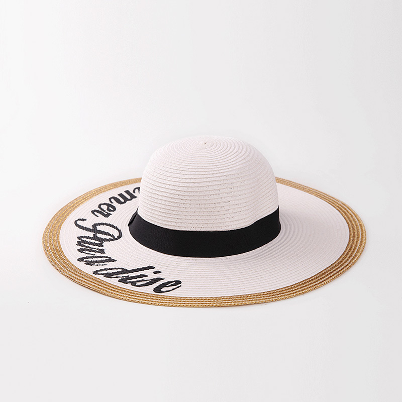 Cappello di paglia da spiaggia con logo stampato personalizzato per eventi