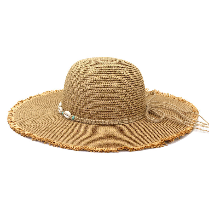 Elegante Shell Band Beach Lady Floppy Sombrero