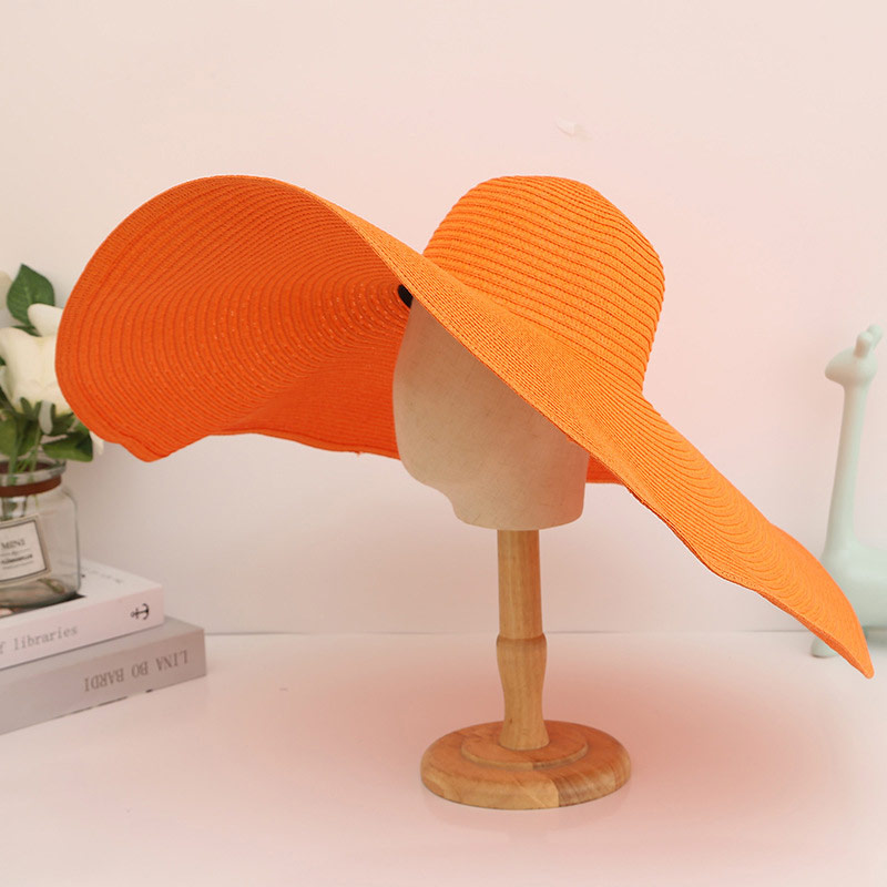 Cappello floscio oversize con treccia di paglia da spiaggia personalizzata