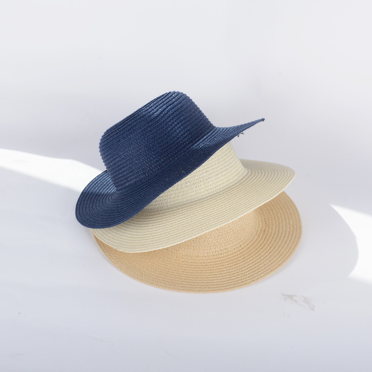 Plain Girls Sun Straw Hat