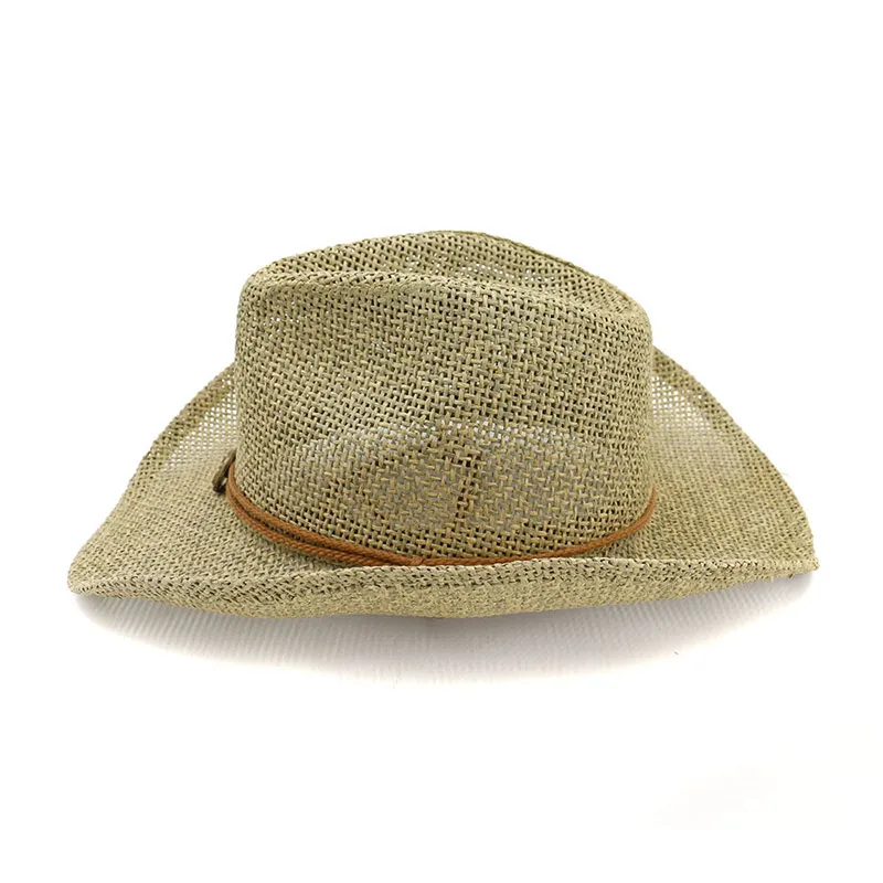 Adjustable Strap Cowboy Sun Straw Hat