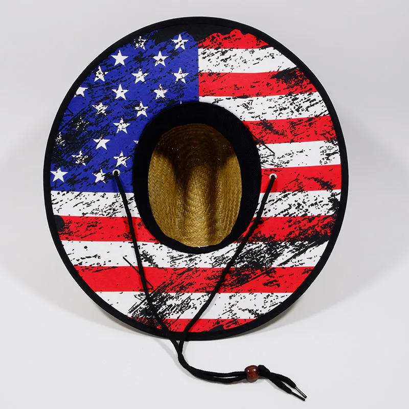 Amerykański słomkowy kapelusz