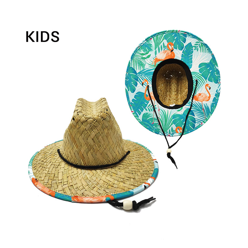 Damski tropikalny kapelusz słomkowy