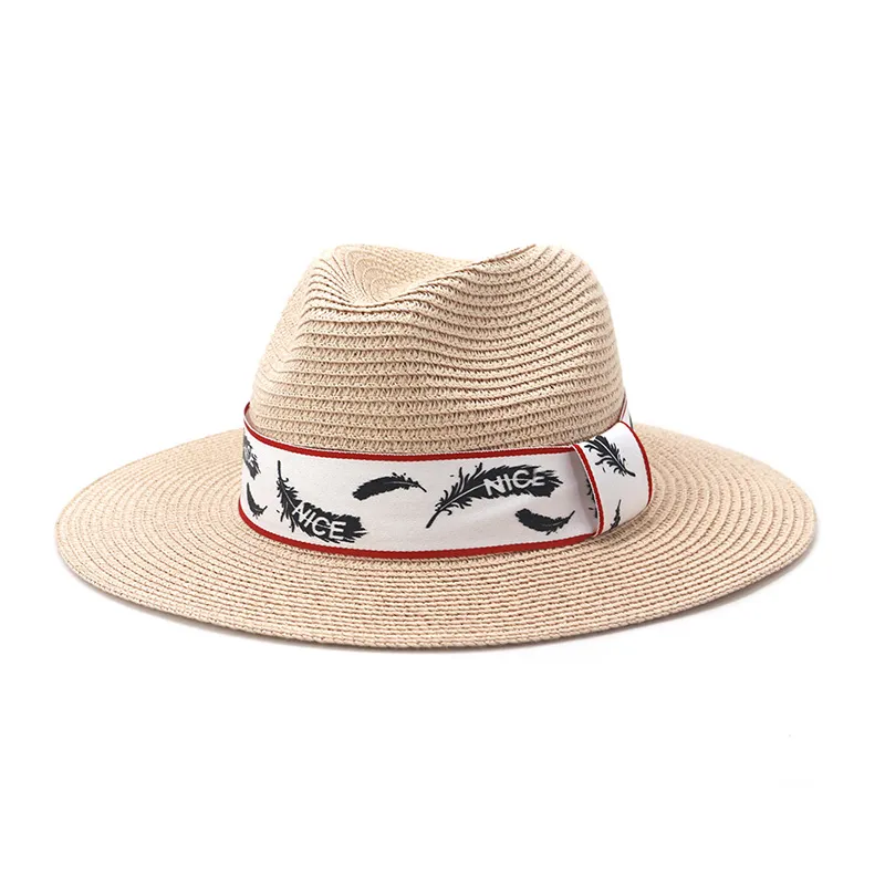 Logo Kustom Mens Fedora Straw Hat