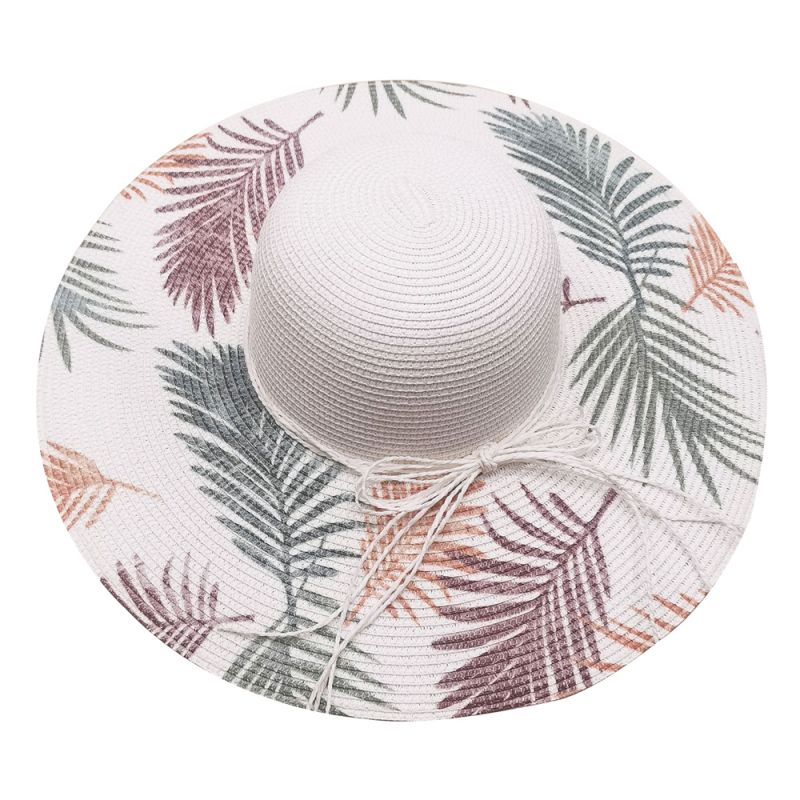 customized print lady straw hat