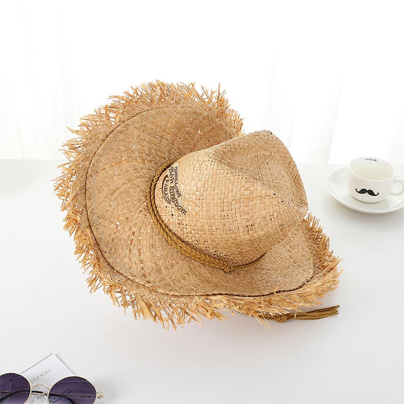 Tikand Logo Raffia Straw Cowboy Hat