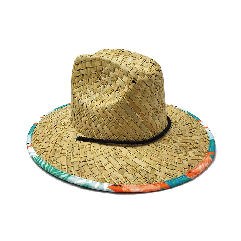 Bayan Tropikal Hasır Şapka
