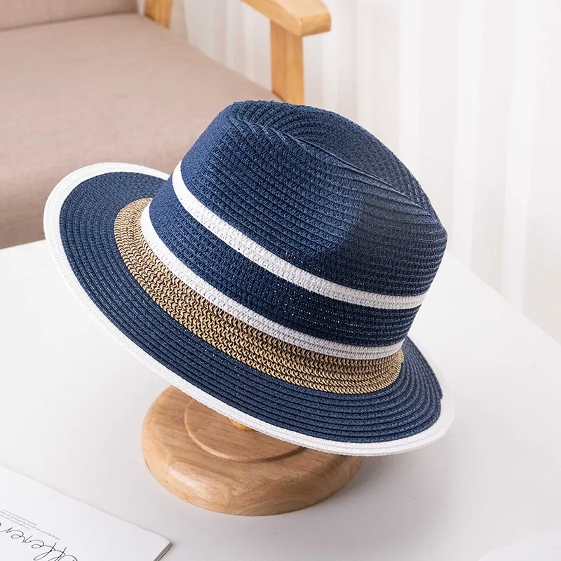 Chapeau fedora homme à rayures fantaisie pour l'été