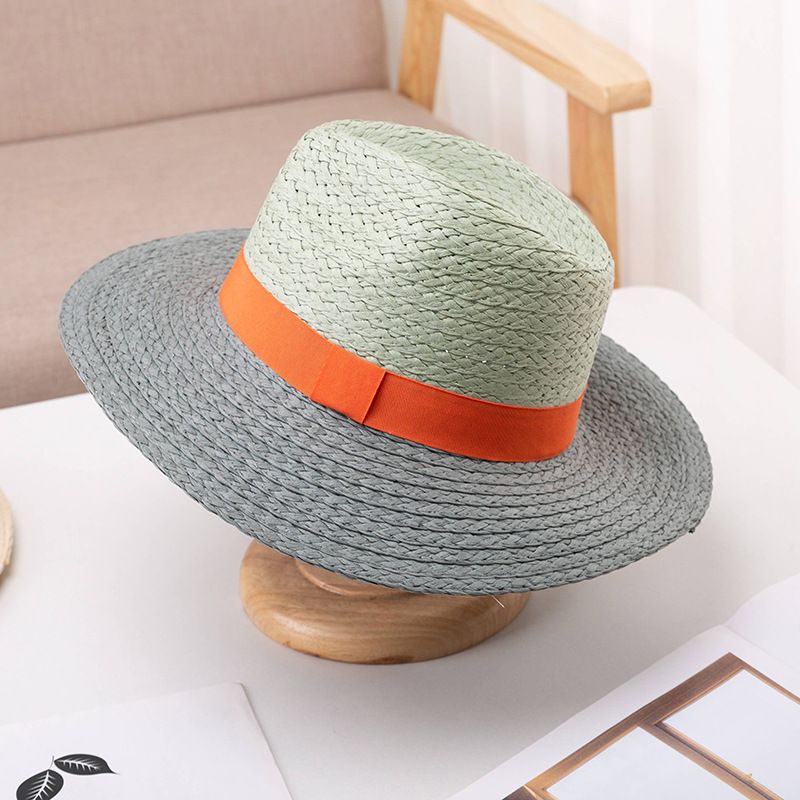 Fashion two tone summer fedora hat for men