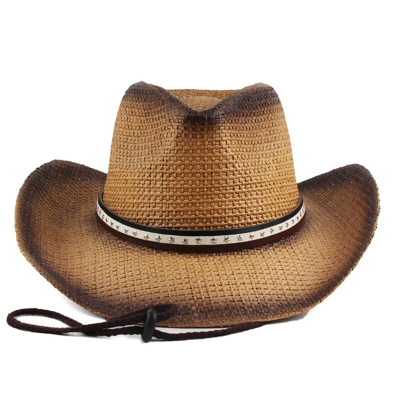 Mens Outdoor Cowboy Sun Straw Hat