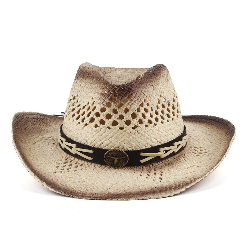 Mens Summer Cowboy Straw Hat