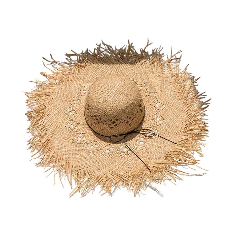 Ny ankomst Lady Light Weight Raffia sommersolhat