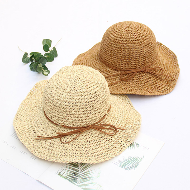 Outdoor Crochet Knitted Floppy Sun Hat for Ladies