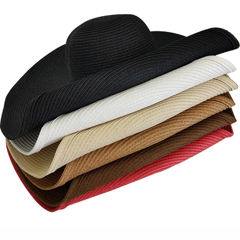 Oversized Brim Blank Floppy Sun Klobouk pro dámu