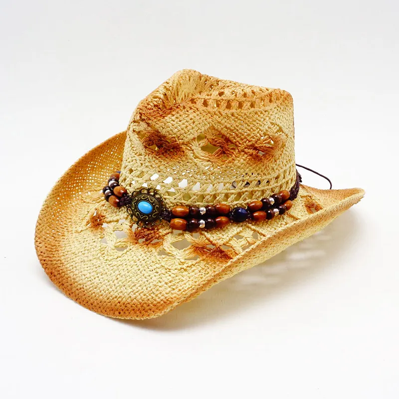 Paper Straw Womens Cowboy Hat