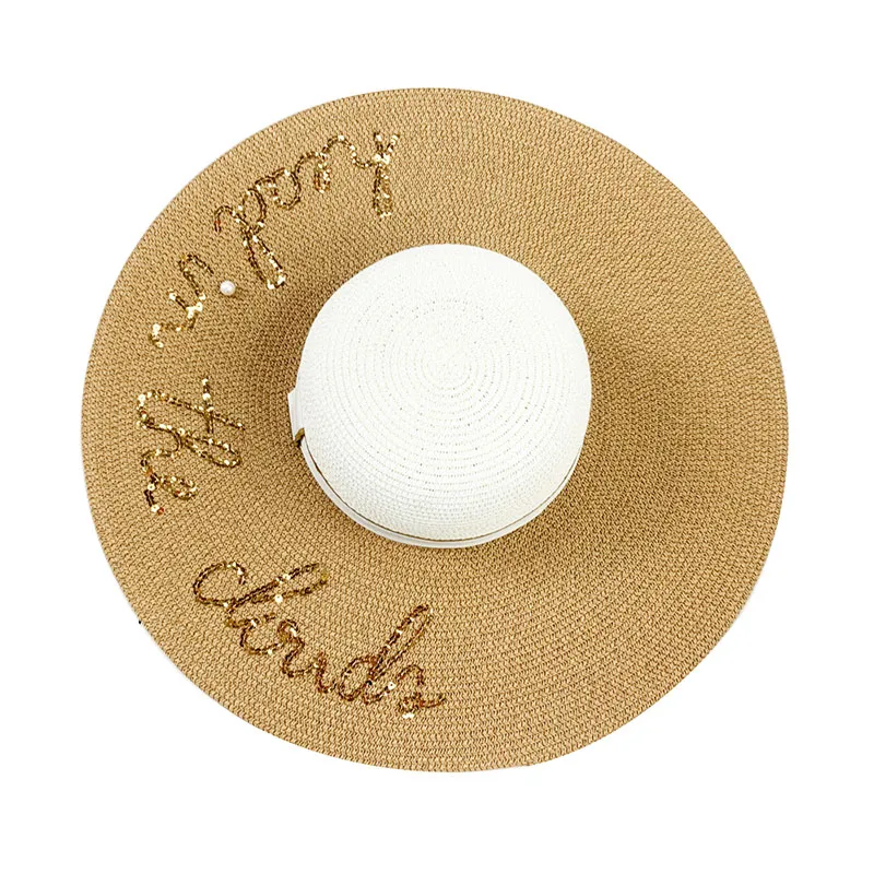 Floppy Hat z haftem z cekinów i logo Pormotional