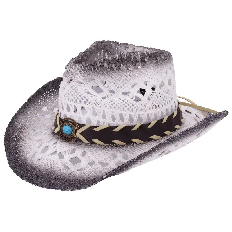 Kvalitets strand cowboy solhatt for menn