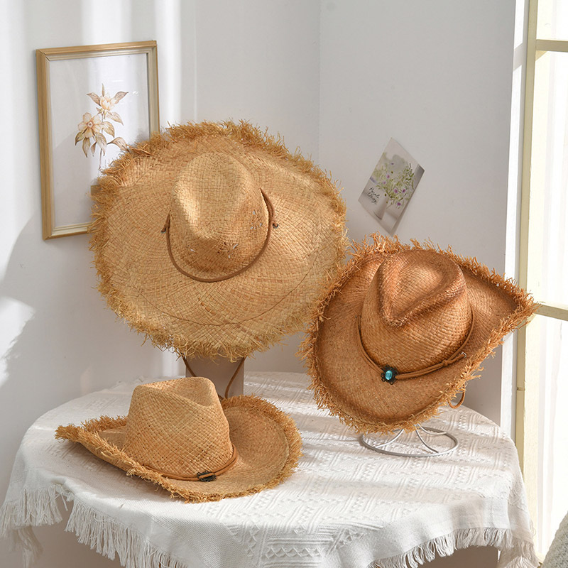 Raffia Straw Cowboy Hat